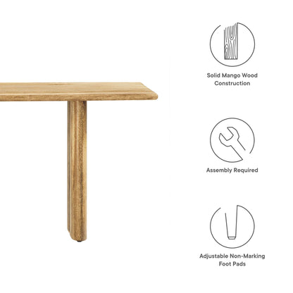 Modway - Amistad 58" Wood Bench by Modway  Living Room Benches and Stools Brown - EEI-6344-OAK