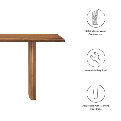 Modway - Amistad 58" Wood Bench by Modway  Living Room Benches and Stools Brown - EEI-6344-WAL