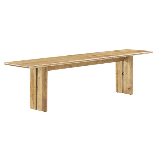 Modway - Amistad 72" Wood Bench by Modway  Living Room Benches and Stools Brown - EEI-6345-OAK