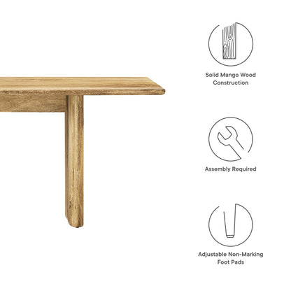 Modway - Amistad 72" Wood Bench by Modway  Living Room Benches and Stools Brown - EEI-6345-OAK