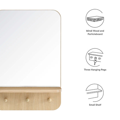 Modway - Lumina Mirror by Modway  Bedroom Case Goods Brown - EEI-6348-OAK