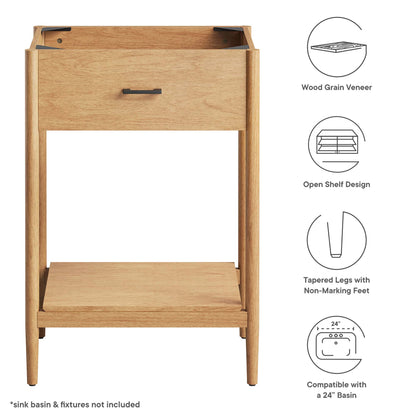 Modway - Zaire 24" Bathroom Vanity Cabinet (Sink Basin Not Included) by Modway  Bathroom Vanities Brown - EEI-6352-NAT