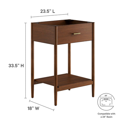 Modway - Zaire 24" Bathroom Vanity Cabinet (Sink Basin Not Included) by Modway  Bathroom Vanities Brown - EEI-6352-WAL