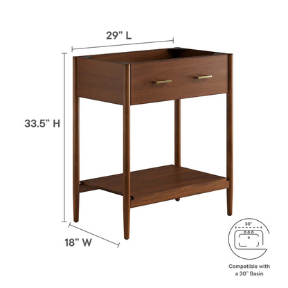 Modway - Zaire 30" Bathroom Vanity Cabinet (Sink Basin Not Included) by Modway  Bathroom Vanities Brown - EEI-6353-WAL