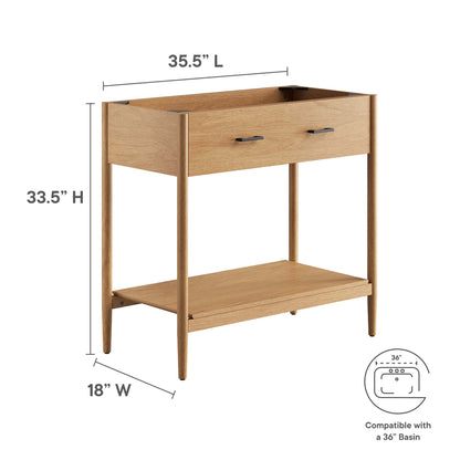 Modway - Zaire 36" Bathroom Vanity Cabinet (Sink Basin Not Included) by Modway  Bathroom Vanities Brown - EEI-6354-NAT