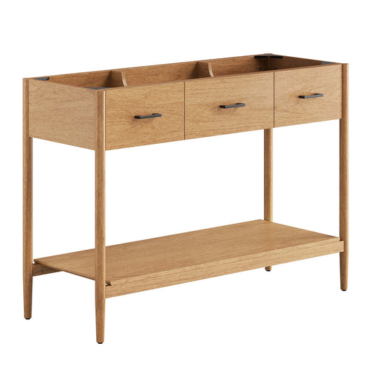 Modway - Zaire 48? Single Sink Compatible Bathroom Vanity Cabinet (Sink Basin Not Included) by Modway  Bathroom Vanities Brown - EEI-6355-NAT