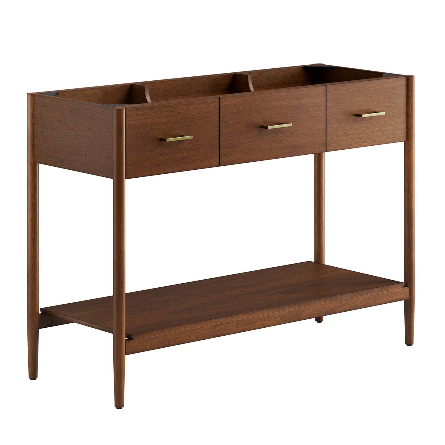 Modway - Zaire 48? Single Sink Compatible Bathroom Vanity Cabinet (Sink Basin Not Included) by Modway  Bathroom Vanities Brown - EEI-6355-WAL