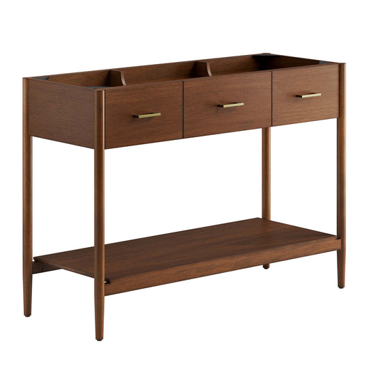 Modway - Zaire 48? Single Sink Compatible Bathroom Vanity Cabinet (Sink Basin Not Included) by Modway  Bathroom Vanities Brown - EEI-6355-WAL