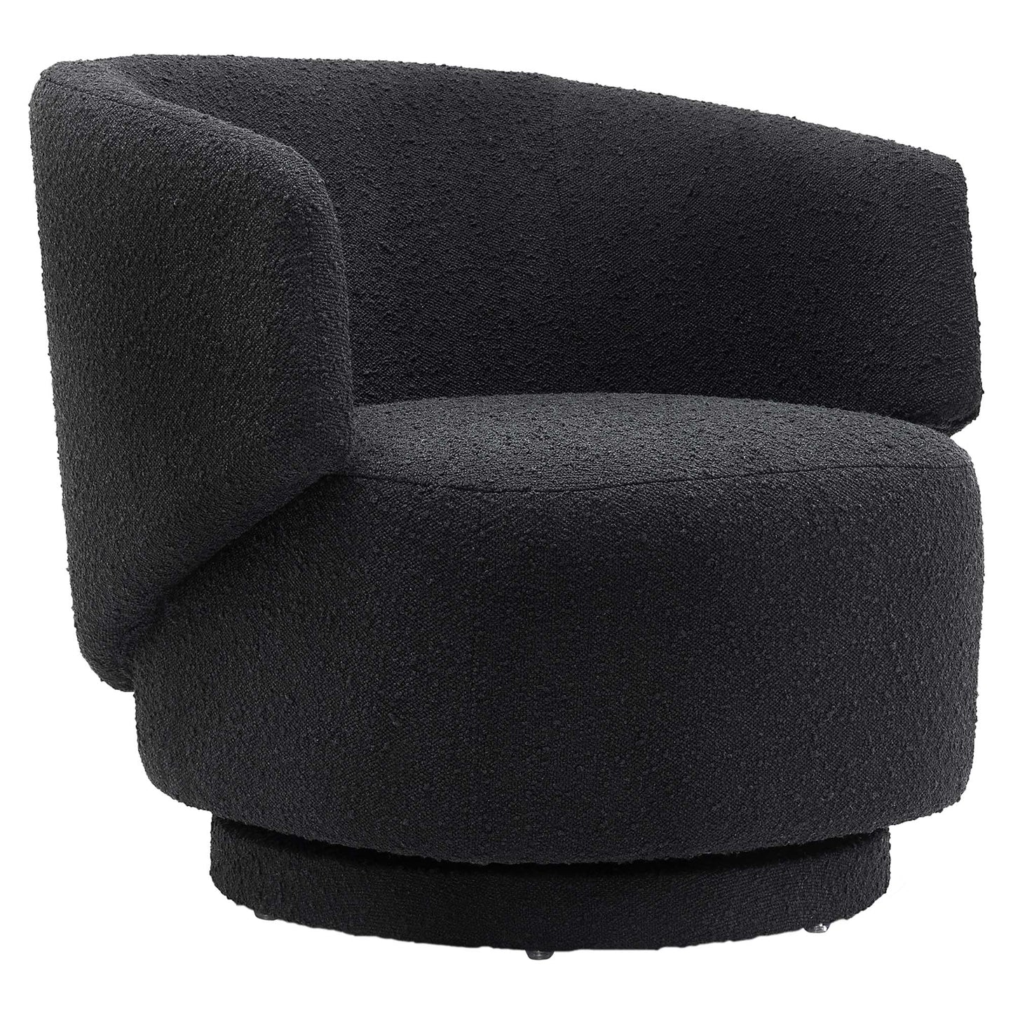Modway - Celestia Boucle Fabric Swivel Chair by Modway  Living Room Sofas and Armchairs Black - EEI-6357-BLK