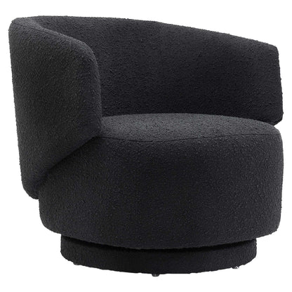 Modway - Celestia Boucle Fabric Swivel Chair by Modway  Living Room Sofas and Armchairs Black - EEI-6357-BLK