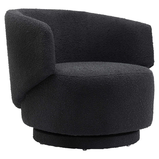 Modway - Celestia Boucle Fabric Swivel Chair by Modway  Living Room Sofas and Armchairs Black - EEI-6357-BLK