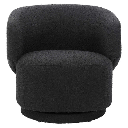 Modway - Celestia Boucle Fabric Swivel Chair by Modway  Living Room Sofas and Armchairs Black - EEI-6357-BLK