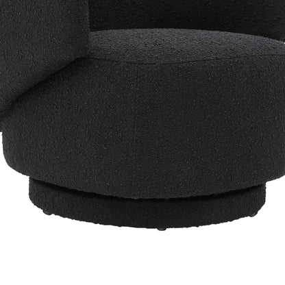 Modway - Celestia Boucle Fabric Swivel Chair by Modway  Living Room Sofas and Armchairs Black - EEI-6357-BLK