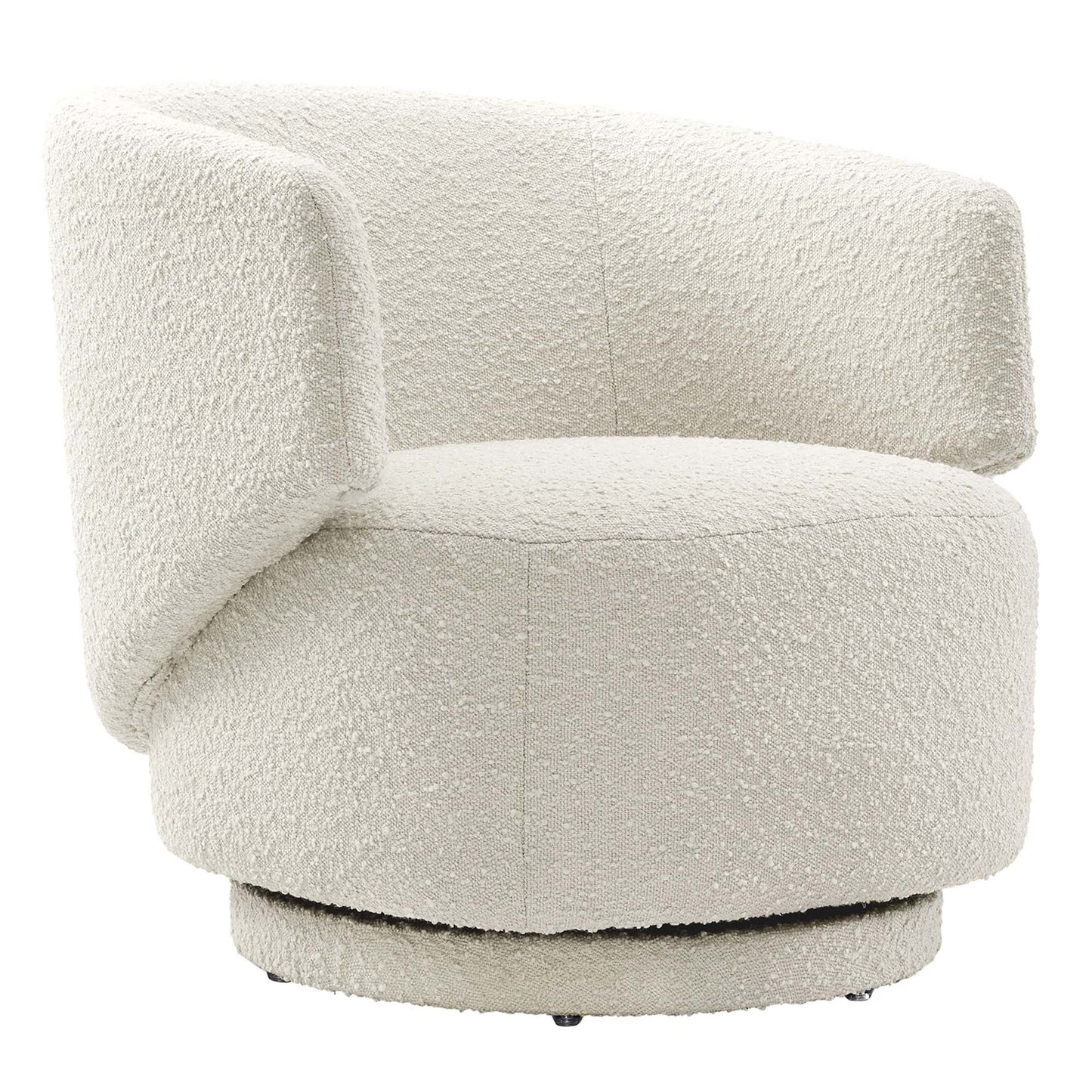 Modway - Celestia Boucle Fabric Swivel Chair by Modway  Living Room Sofas and Armchairs White - EEI-6357-IVO