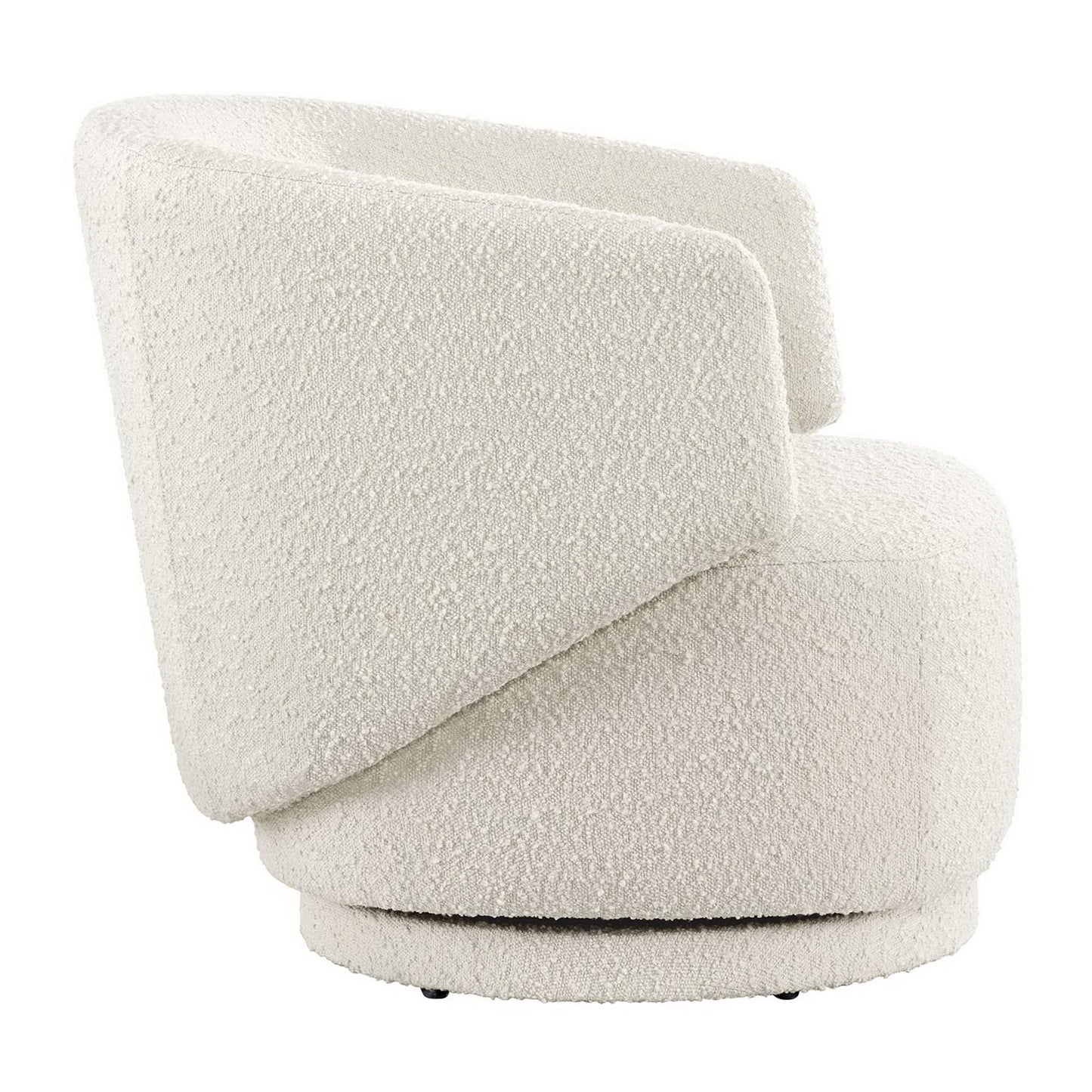Modway - Celestia Boucle Fabric Swivel Chair by Modway  Living Room Sofas and Armchairs White - EEI-6357-IVO