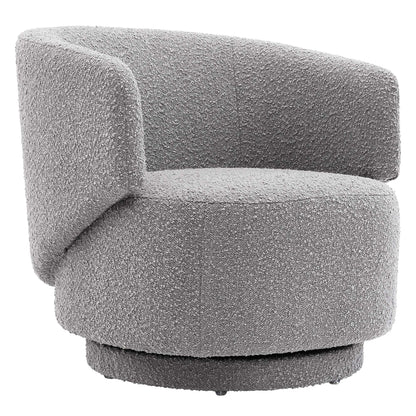 Modway - Celestia Boucle Fabric Swivel Chair by Modway  Living Room Sofas and Armchairs Gray - EEI-6357-LGR