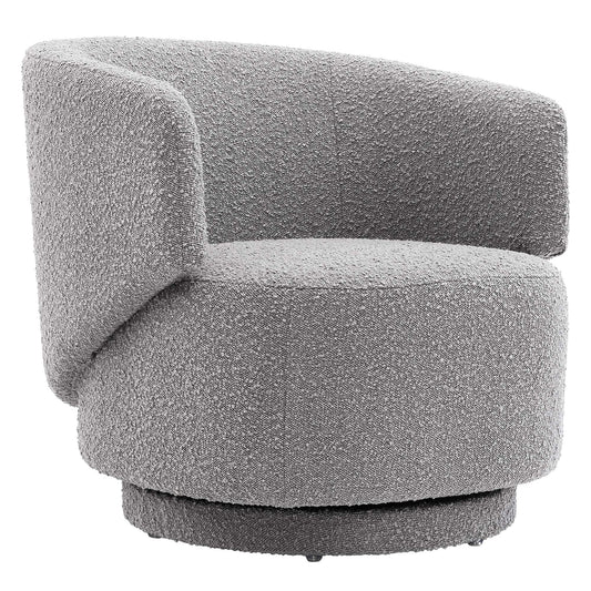 Modway - Celestia Boucle Fabric Swivel Chair by Modway  Living Room Sofas and Armchairs Gray - EEI-6357-LGR