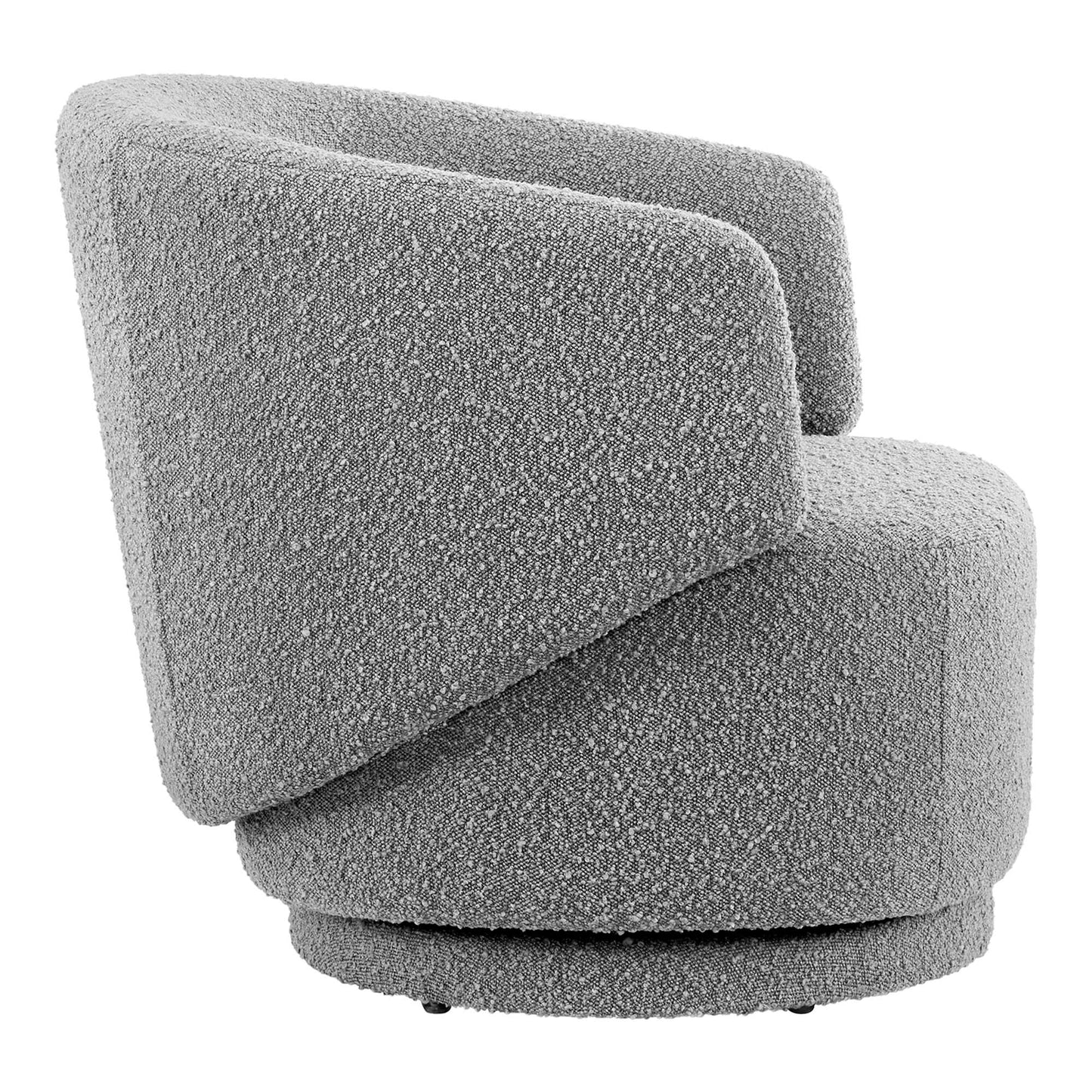 Modway - Celestia Boucle Fabric Swivel Chair by Modway  Living Room Sofas and Armchairs Gray - EEI-6357-LGR