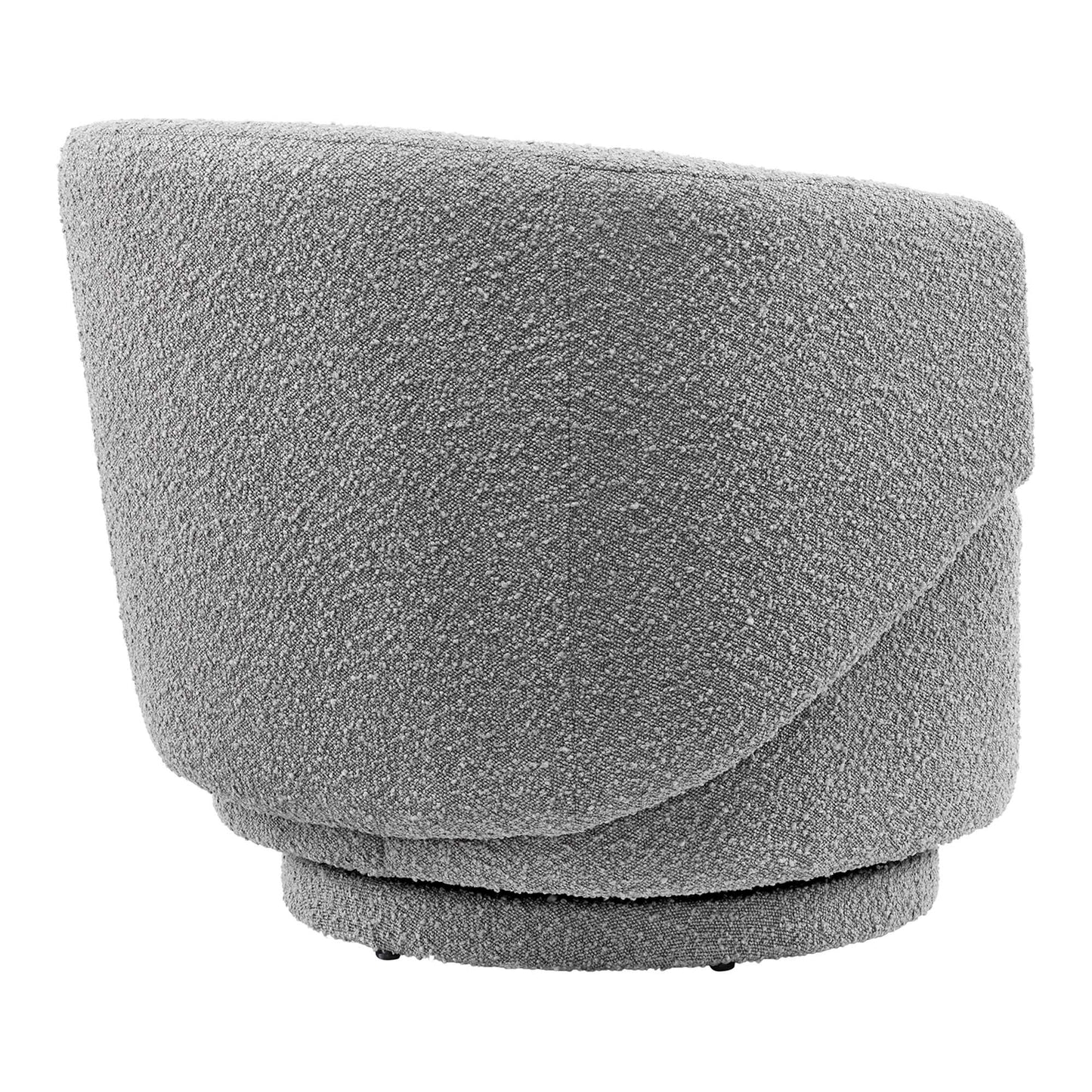 Modway - Celestia Boucle Fabric Swivel Chair by Modway  Living Room Sofas and Armchairs Gray - EEI-6357-LGR