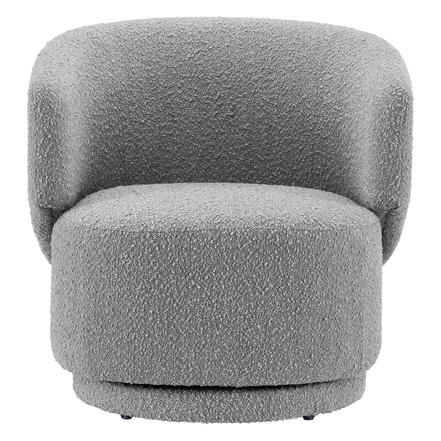 Modway - Celestia Boucle Fabric Swivel Chair by Modway  Living Room Sofas and Armchairs Gray - EEI-6357-LGR