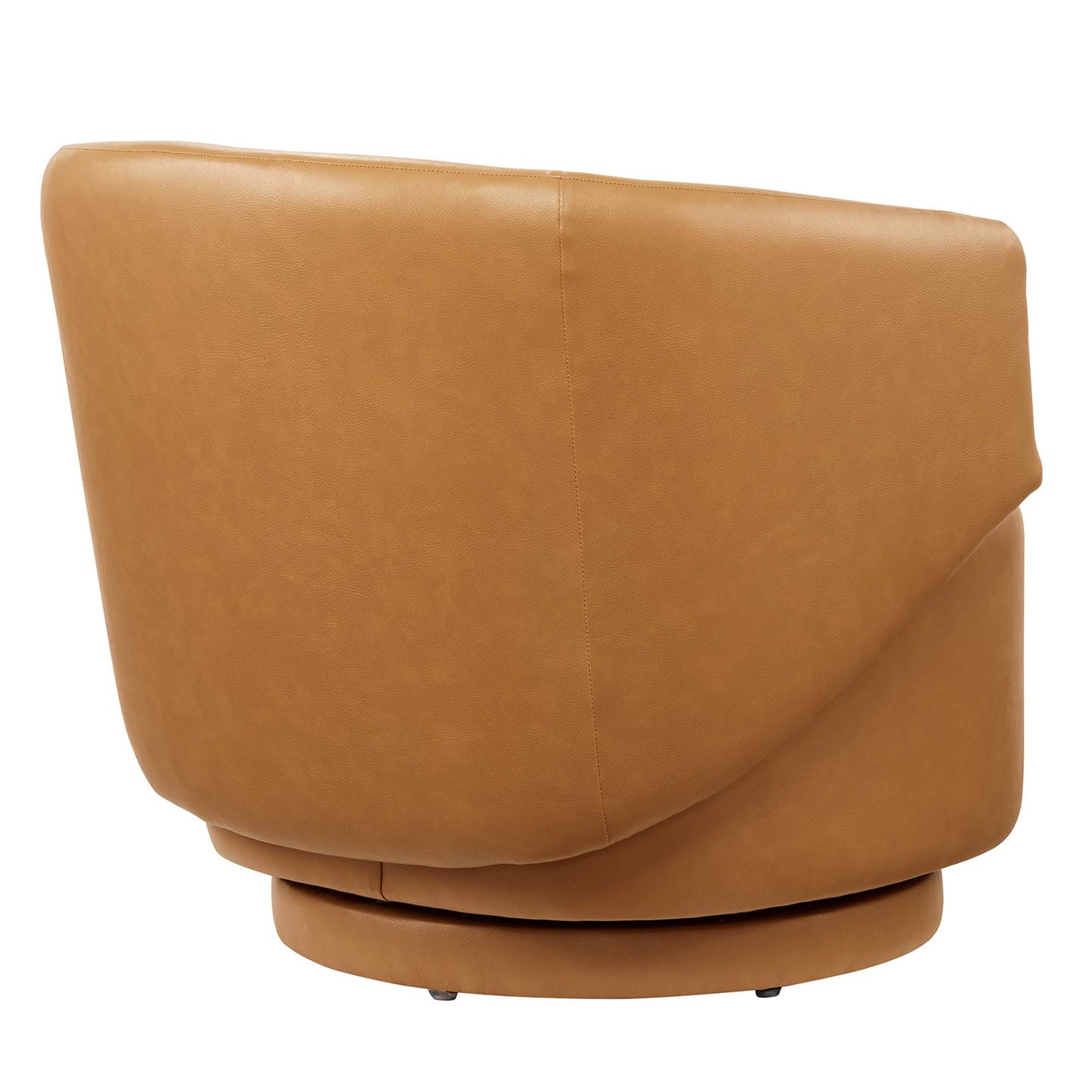Modway - Celestia Vegan Leather Fabric and Wood Swivel Chair by Modway  Living Room Sofas and Armchairs Brown - EEI-6358-TAN