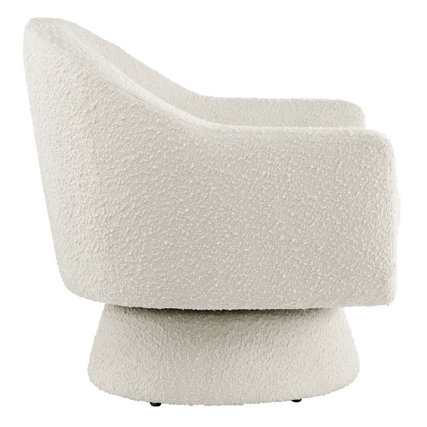 Modway - Astral Boucle Fabric Swivel Chair by Modway  Living Room Sofas and Armchairs White - EEI-6359-IVO