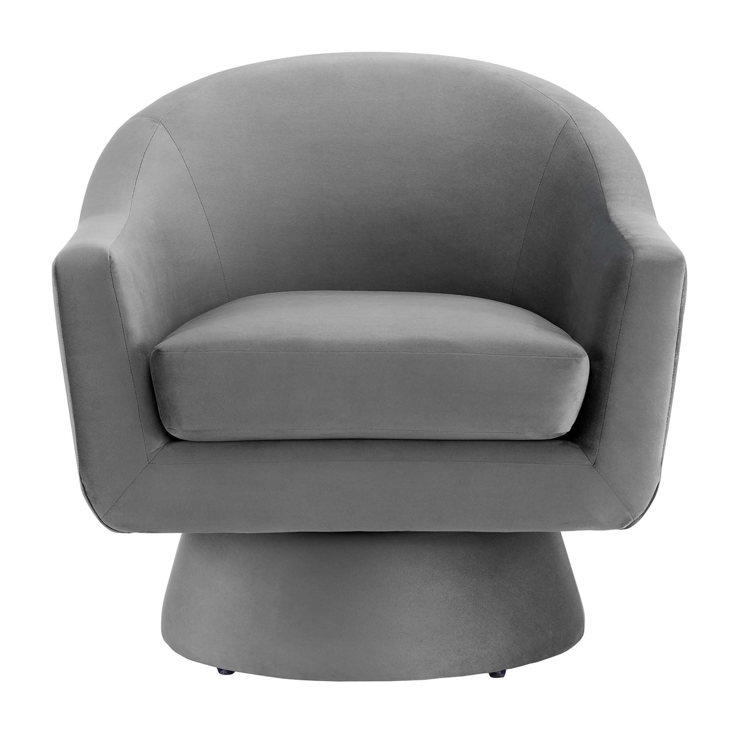 Modway - Astral Performance Velvet Fabric and Wood Swivel Chair by Modway  Living Room Sofas and Armchairs Gray - EEI-6360-GRY