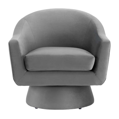 Modway - Astral Performance Velvet Fabric and Wood Swivel Chair by Modway  Living Room Sofas and Armchairs Gray - EEI-6360-GRY