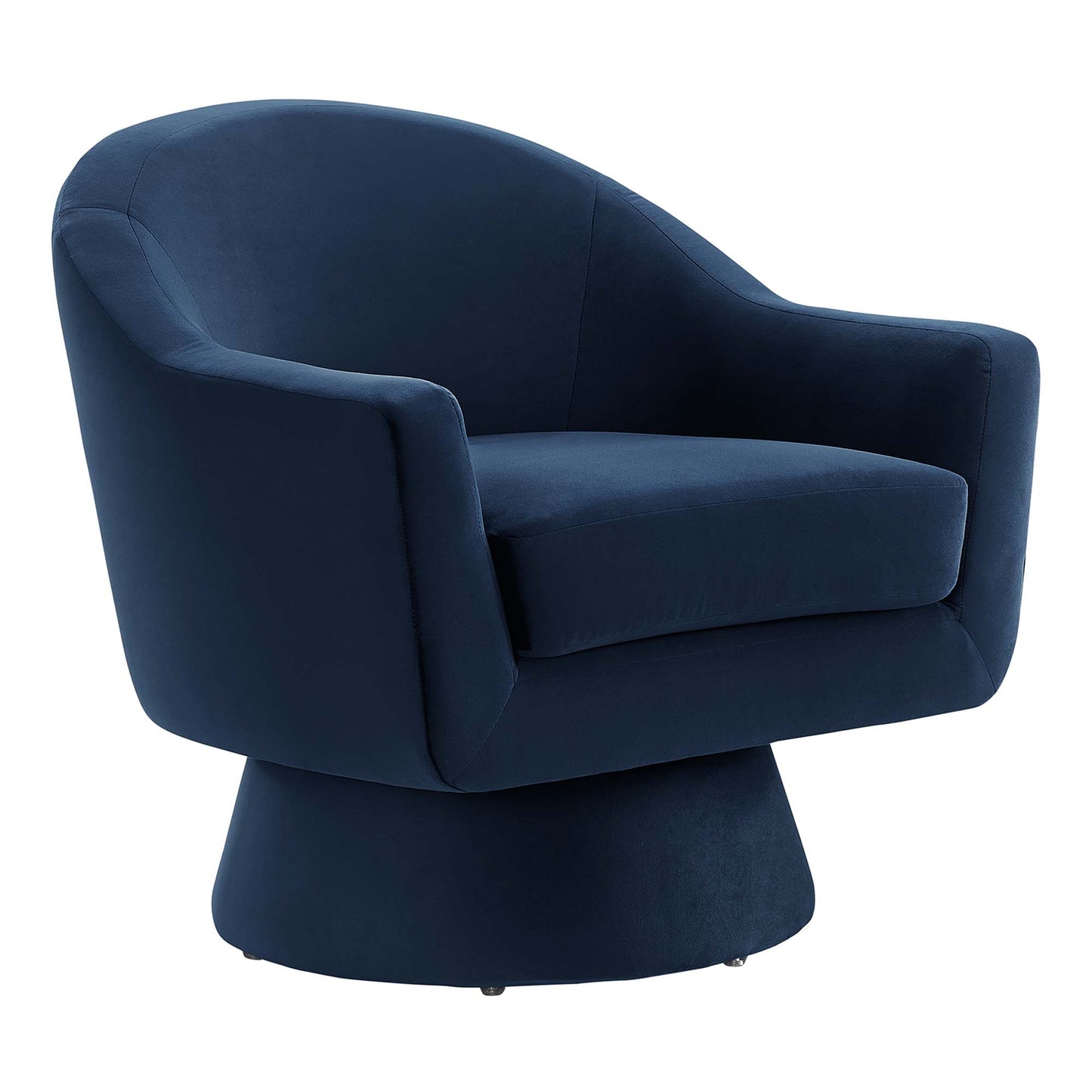 Modway - Astral Performance Velvet Fabric and Wood Swivel Chair by Modway  Living Room Sofas and Armchairs Blue - EEI-6360-MID