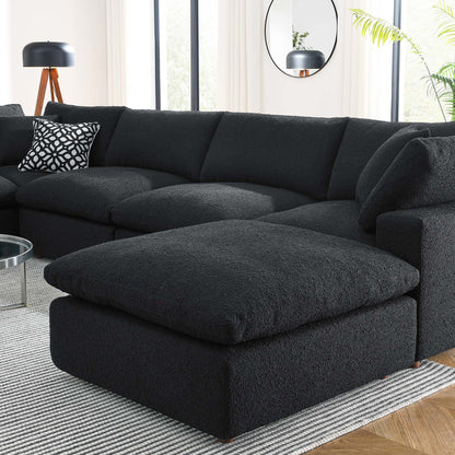 Modway - Commix 7-Piece Down Filled Overstuffed Boucle Sectional Sofa by Modway  Living Room Sofas and Armchairs Black - EEI-6370-BLK