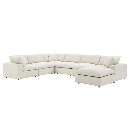 Modway - Commix 7-Piece Down Filled Overstuffed Boucle Sectional Sofa by Modway  Living Room Sofas and Armchairs White - EEI-6370-IVO