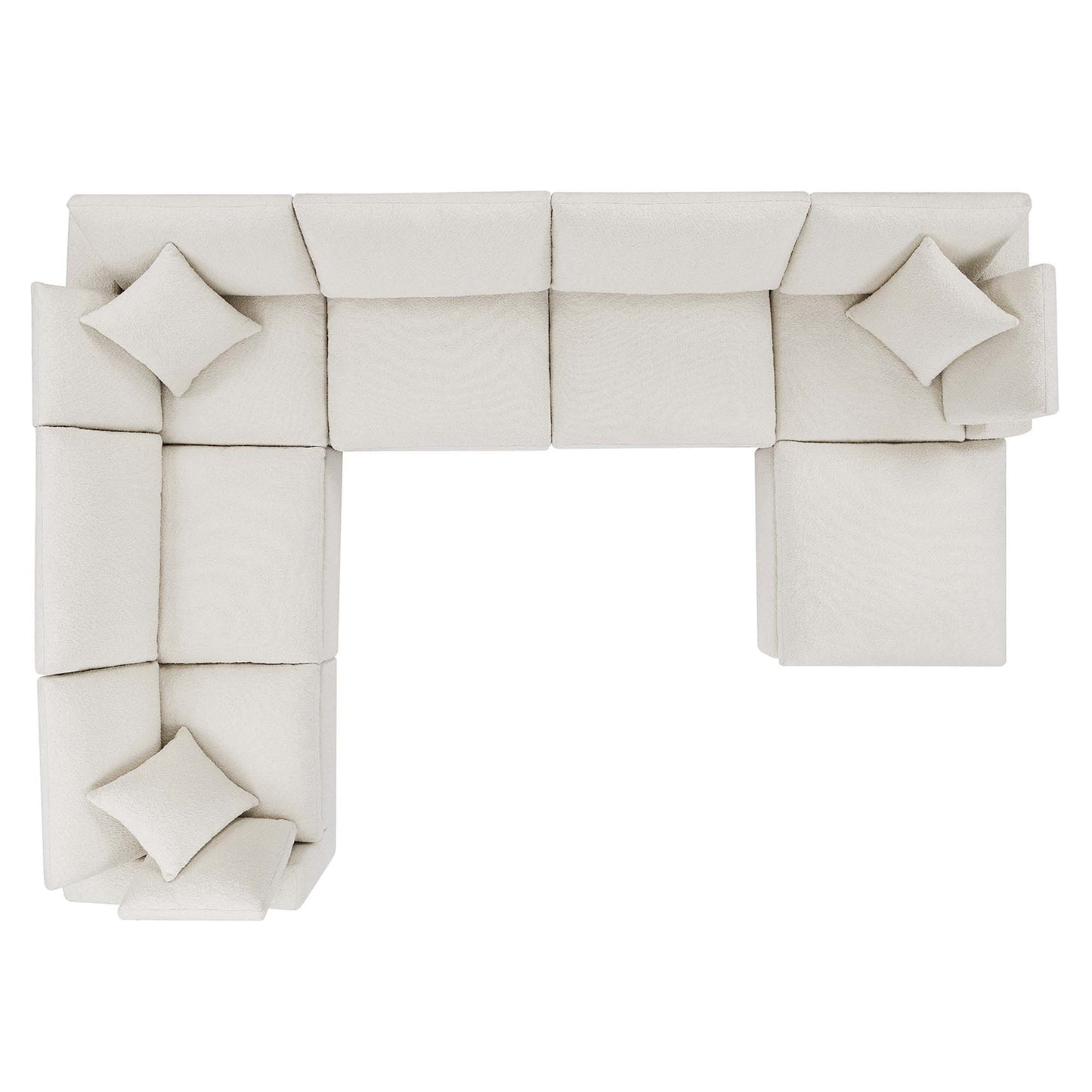 Modway - Commix 7-Piece Down Filled Overstuffed Boucle Sectional Sofa by Modway  Living Room Sofas and Armchairs White - EEI-6370-IVO