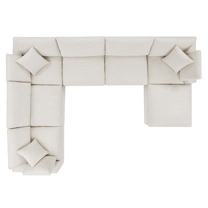 Modway - Commix 7-Piece Down Filled Overstuffed Boucle Sectional Sofa by Modway  Living Room Sofas and Armchairs White - EEI-6370-IVO