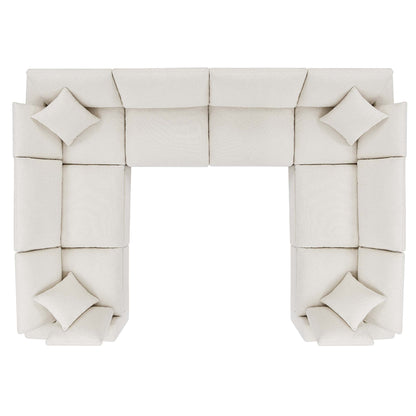 Modway - Commix 8-Piece Down Filled Overstuffed Boucle Fabric Sectional Sofa by Modway  Living Room Sofas and Armchairs White - EEI-6371-IVO
