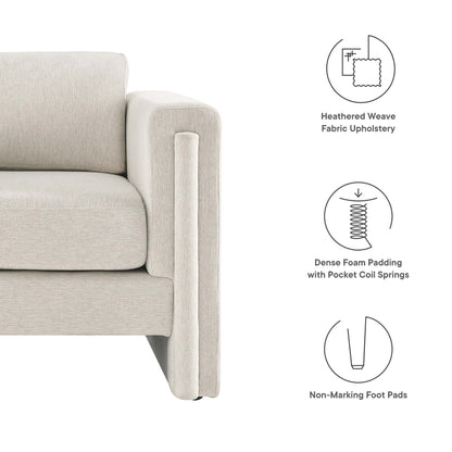 Modway - Visible Fabric Armchair by Modway  Living Room Sofas and Armchairs White - EEI-6373-IVO