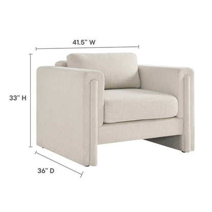 Modway - Visible Fabric Armchair by Modway  Living Room Sofas and Armchairs White - EEI-6373-IVO