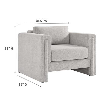 Modway Outlet Visible Fabric Armchair by Modway  Living Room Furniture Light Gray - EEI-6373-LGR