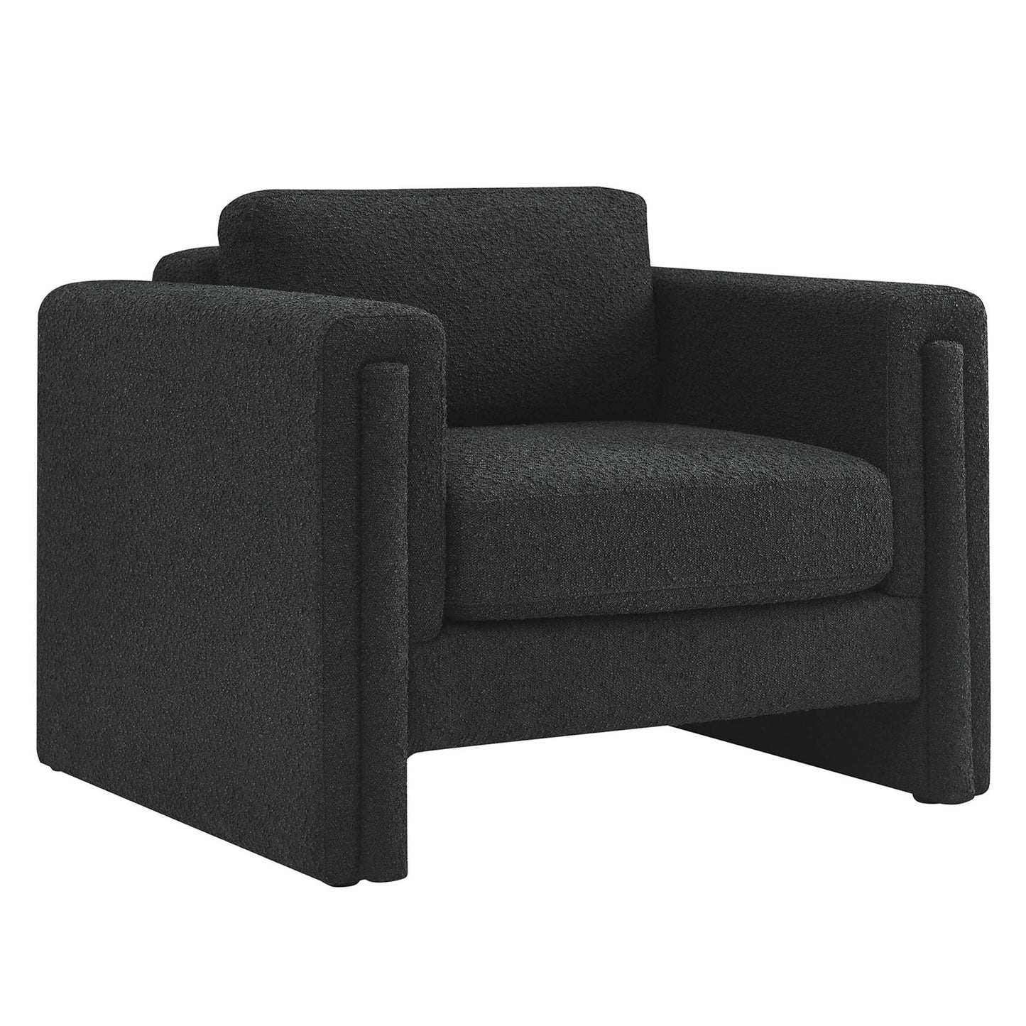Modway Outlet Visible Boucle Fabric Armchair by Modway  Living Room Furniture Black - EEI-6374-BLK