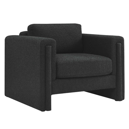 Modway Outlet Visible Boucle Fabric Armchair by Modway  Living Room Furniture Black - EEI-6374-BLK