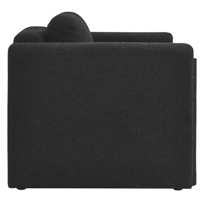 Modway Outlet Visible Boucle Fabric Armchair by Modway  Living Room Furniture Black - EEI-6374-BLK