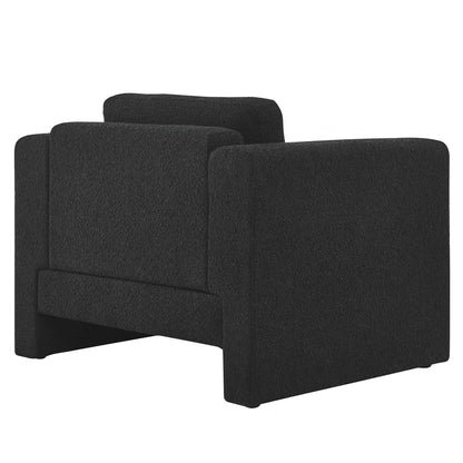 Modway Outlet Visible Boucle Fabric Armchair by Modway  Living Room Furniture Black - EEI-6374-BLK