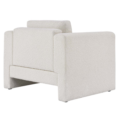 Modway Outlet Visible Boucle Fabric Armchair by Modway  Living Room Furniture Ivory - EEI-6374-IVO