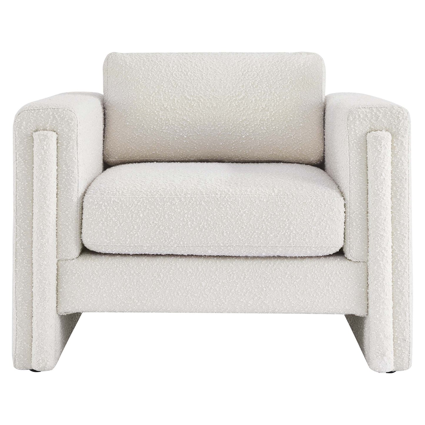 Modway Outlet Visible Boucle Fabric Armchair by Modway  Living Room Furniture Ivory - EEI-6374-IVO