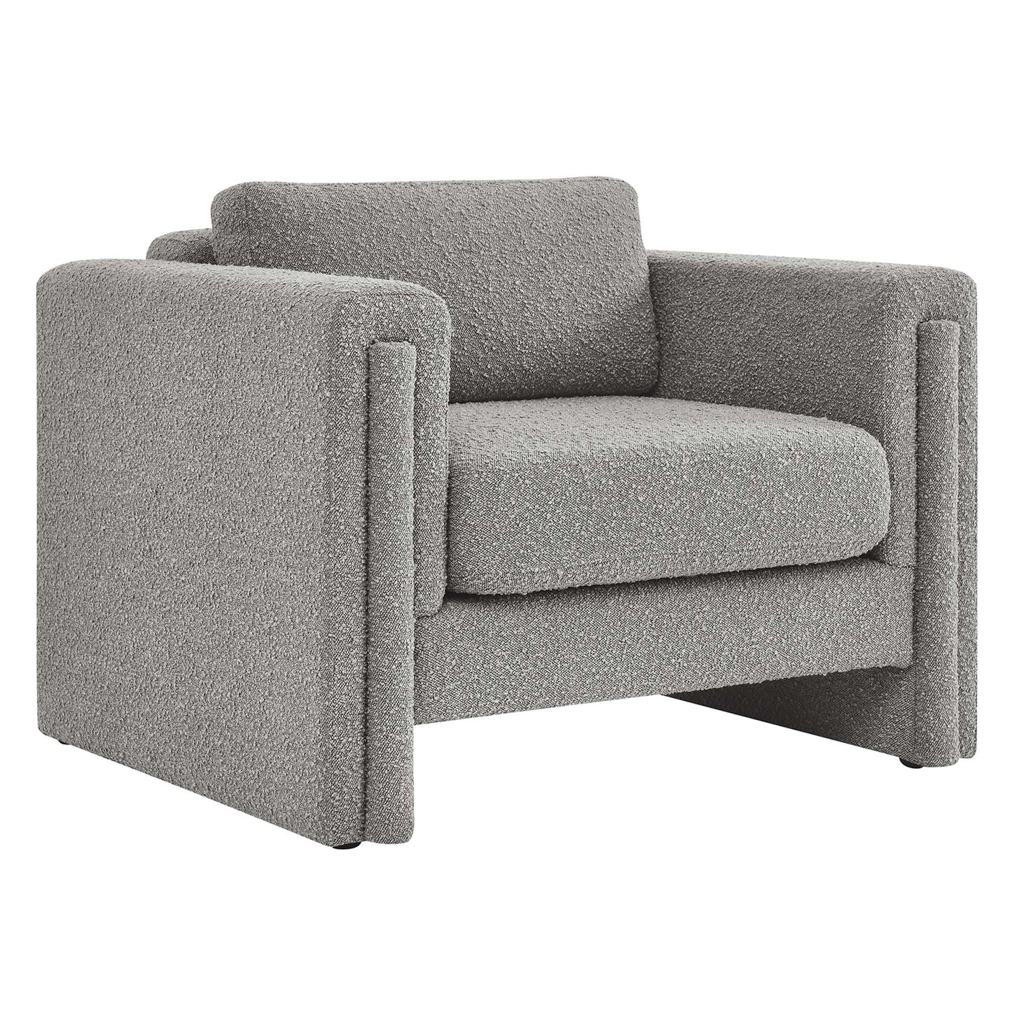 Modway Outlet Visible Boucle Fabric Armchair by Modway  Living Room Furniture Light Gray - EEI-6374-LGR