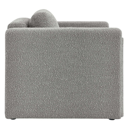 Modway Outlet Visible Boucle Fabric Armchair by Modway  Living Room Furniture Light Gray - EEI-6374-LGR