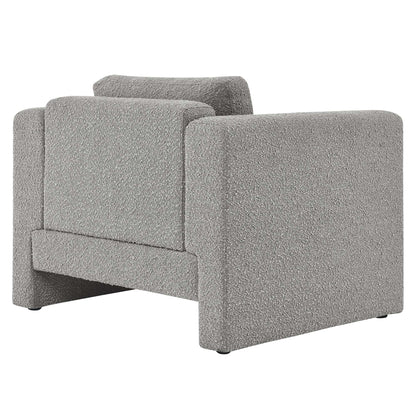 Modway Outlet Visible Boucle Fabric Armchair by Modway  Living Room Furniture Light Gray - EEI-6374-LGR