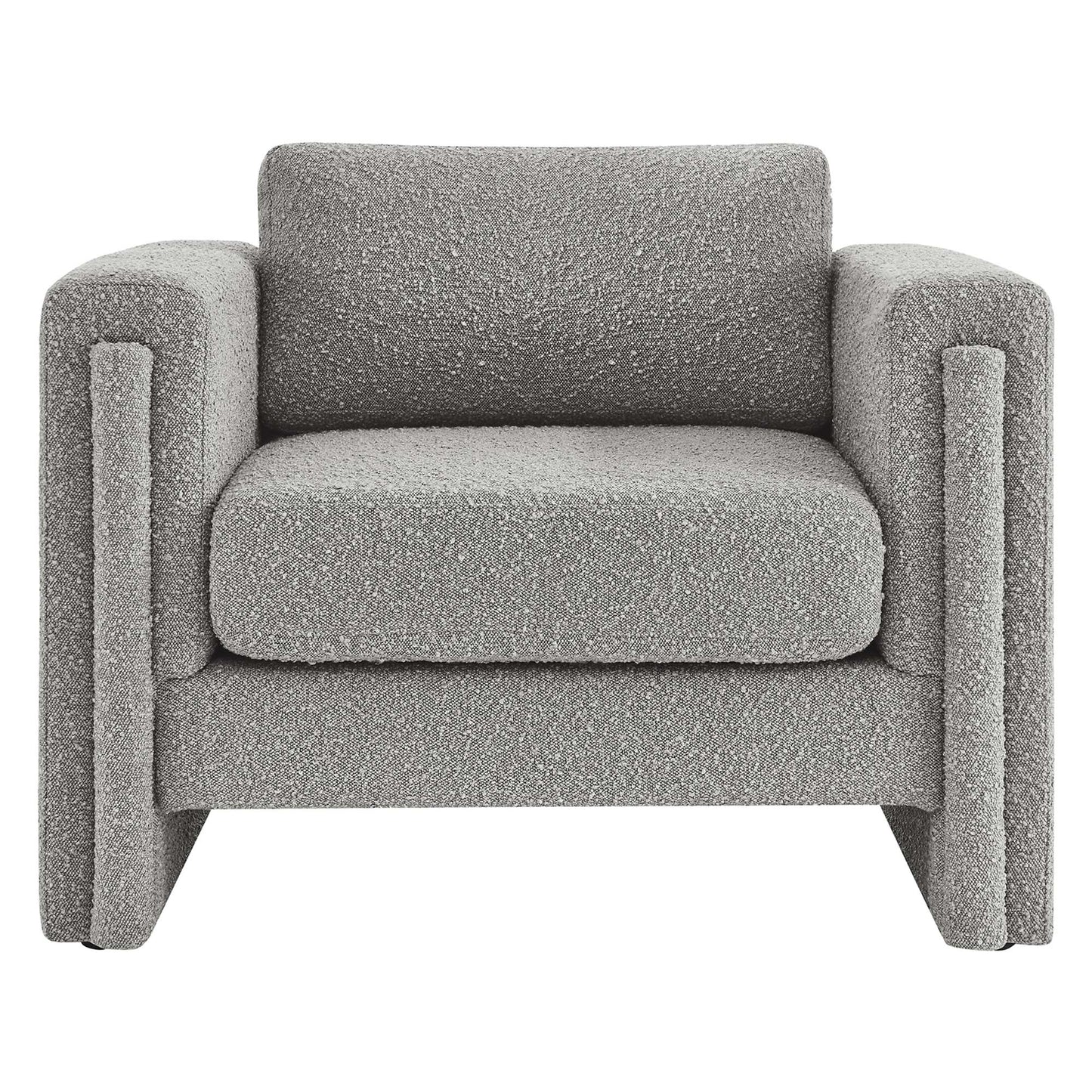 Modway Outlet Visible Boucle Fabric Armchair by Modway  Living Room Furniture Light Gray - EEI-6374-LGR