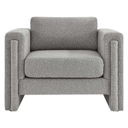 Modway Outlet Visible Boucle Fabric Armchair by Modway  Living Room Furniture Light Gray - EEI-6374-LGR