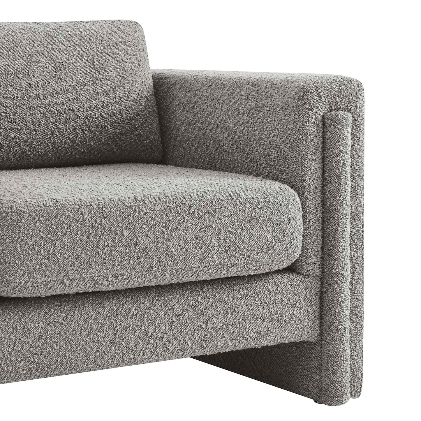 Modway Outlet Visible Boucle Fabric Armchair by Modway  Living Room Furniture Light Gray - EEI-6374-LGR
