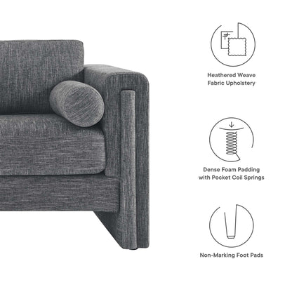 Modway Outlet Visible Fabric Loveseat by Modway  Living Room Furniture Gray - EEI-6375-GRY